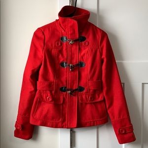MATERIAL GIRL women’s red duffle toggle coat